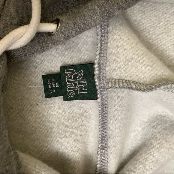 Grey Cropped Hoodie Sweatshirt - Picture 5 of 9